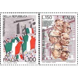 Italia - 1264/65 - 1976 30º Aniversario de la Repúplica Lujo