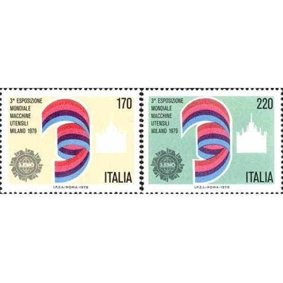Italia - 1397/98 - 1979 3º Exp. mundial de máquinas herramienta Lujo Italia - 1397/98 - 1979 3º Exp. mundial de máquinas herramienta Lujo