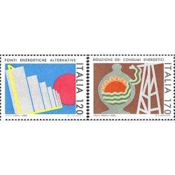 Italia - 1414/15 - 1980 Slogans para economizar energía Lujo