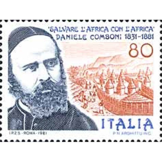 Italia - 1474 - 1981 150º Aniv. del misionero Daniele Comboni Lujo Italia - 1474 - 1981 150º Aniv. del misionero Daniele Comboni Lujo