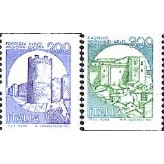 Italia - 1501/02 - 1981 Serie castillos Lujo Italia - 1501/02 - 1981 Serie castillos Lujo