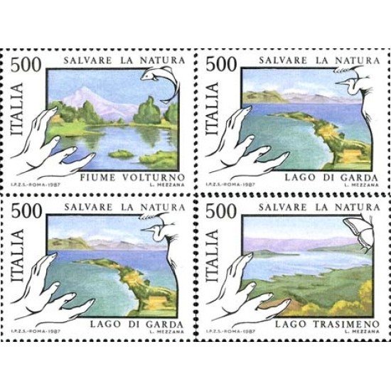 Italia - 1737/40 - 1987 Protección de la naturaleza Lujo Italia - 1737/40 - 1987 Protección de la naturaleza Lujo