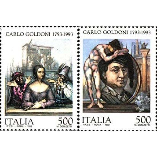 Italia - 1999/00 - 1993 Bicentenario de la muerte de Carlo Goldoni Lujo Italia - 1999/00 - 1993 Bicentenario de la muerte de Carlo Goldoni Lujo