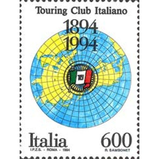 Italia - 2084 - 1994 Cent. de Touring-club italiano Lujo