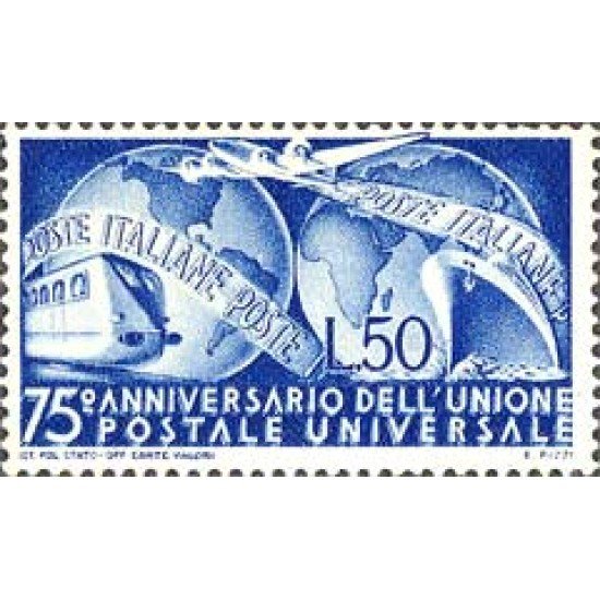 Italia - 538 - 1949 75º Aniv. del UPU Lujo