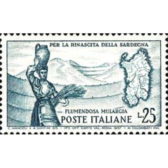 Italia - 753 - 1958 Por el renacimiento de Cerdeña Lujo Italia - 753 - 1958 Por el renacimiento de Cerdeña Lujo