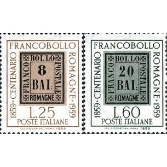 Italia - 800/01 - 1959 Cent. del sello de Romaña Lujo