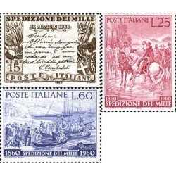 Italia - 809/11 - 1960 Cent. expedición de Los Mil Lujo Italia - 809/11 - 1960 Cent. expedición de Los Mil Lujo