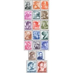 Italia 826/44 1961 Serie-obras de Miguel Angel MNH Italia 826/44 1961 Serie-obras de Miguel Angel MNH