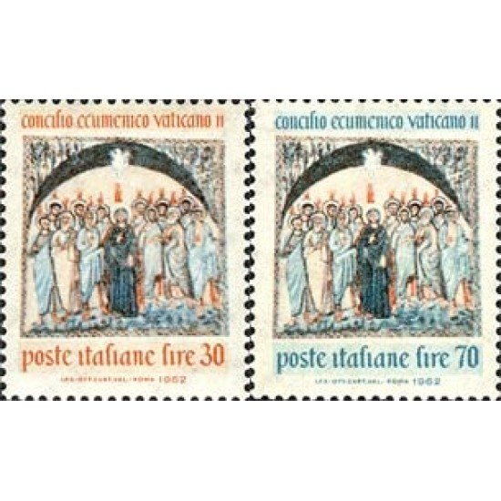 REL/S Italia Italy  Nº 879/80  1962 Concilio ecunénico del Vaticano Lujo