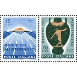 Italia - 893/94 - 1963 Juegos dep. del Mediterráneo-Nápoles-Lujo Italia - 893/94 - 1963 Juegos dep. del Mediterráneo-Nápoles-Lujo