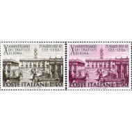 Italia 961/62 1967 10º Aniv. del tratado de Roma-hotel villa de Roma MNH Italia 961/62 1967 10º Aniv. del tratado de Roma-hotel villa de Roma MNH