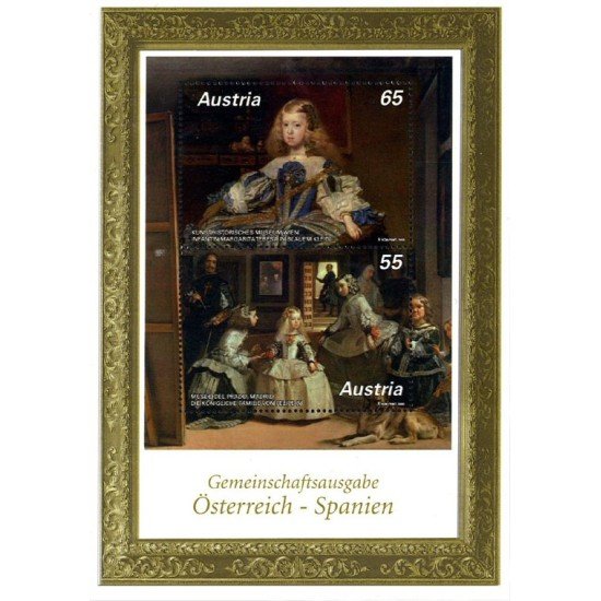 España Spain HB Emisión Conjunta 2009 Austria-España Pintura Las Meninas MNH