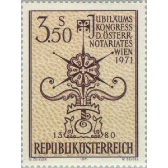Österreich Austria - 1188 - 1971 Cent. del notariado en Austria Lujo Österreich Austria - 1188 - 1971 Cent. del notariado en Austria Lujo