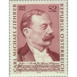 Österreich Austria - 1232 - 1972 50º Aniv. muerte del compositor C.M. Ziehrer Lujo Österreich Austria - 1232 - 1972 50º Aniv. muerte del compositor C.M. Ziehrer Lujo