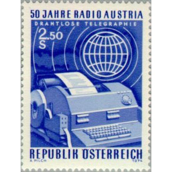 Österreich Austria - 1266 - 1974 50º Aniv. de la radiodifusión austriaca Lujo Österreich Austria - 1266 - 1974 50º Aniv. de la radiodifusión austriaca Lujo