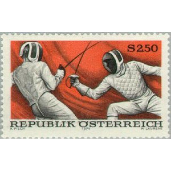 DEP7/S Österreich Austria  Nº 1285   1974  Deportes-esgrima-Lujo