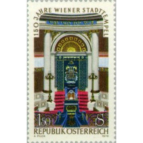 Österreich Austria - 1367 - 1976 150º Aniv. de la sinagoga de Viena Lujo Österreich Austria - 1367 - 1976 150º Aniv. de la sinagoga de Viena Lujo