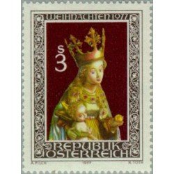 Österreich Austria - 1393 - 1977 Navidad -escultura de la virgen y el niño en madera-Lujo