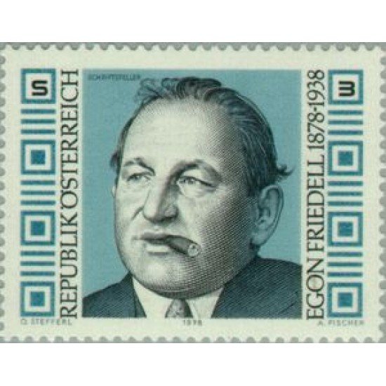 VAR2/S Österreich Austria Nº 1395 1978 Cent. dl escritor Egon Friedell Lujo VAR2/S Österreich Austria Nº 1395 1978 Cent. dl escritor Egon Friedell Lujo