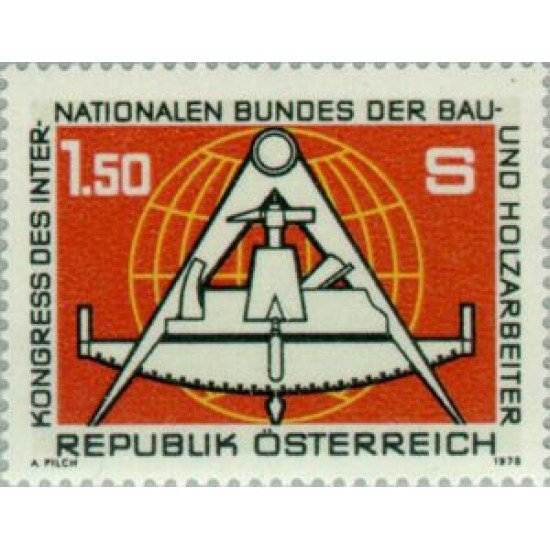 Österreich Austria - 1408 - 1978 Congreso de la Fed. inter. de trabajadores de la construcción y la madera Lujo