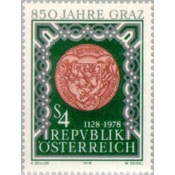 VAR3/S Österreich Austria Nº 1411 1978 850º Aniv. de la ciudad de Graz Lujo VAR3/S Österreich Austria Nº 1411 1978 850º Aniv. de la ciudad de Graz Lujo