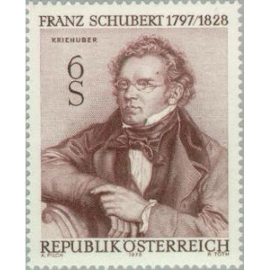 Österreich Austria - 1419 - 1978 150º Aniv. muerte de F. Schubert Lujo Österreich Austria - 1419 - 1978 150º Aniv. muerte de F. Schubert Lujo