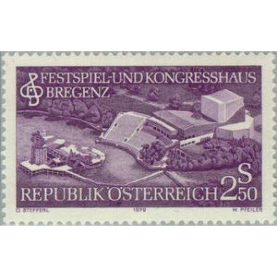 Österreich Austria - 1451 - 1979 Inauguración del teatro del festival de Bregenz Lujo Österreich Austria - 1451 - 1979 Inauguración del teatro del festival de Bregenz Lujo