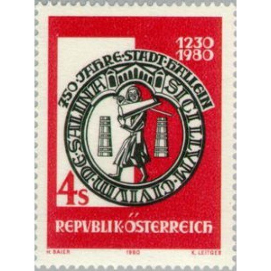Österreich Austria - 1466 - 1980 750º Aniv. de la ciudad de Hallein Lujo