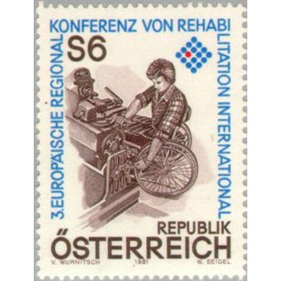 VAR3/S Öesterreich Austria Nº 1496 1981 3ª Conferencia europea por la rehabilitación de los diminuidos Lujo VAR3/S Öesterreich Austria Nº 1496 1981 3ª Conferencia europea por la rehabilitación de los diminuidos Lujo