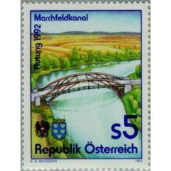 Öesterreich Austria  Nº 1907   1992  Realización del canal de Marchfeld Lujo