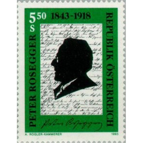 VAR3/S Öesterreich Austria Nº 1925 1993 150º Aniv. de Peter Rosseger-escritor,editor-Lujo VAR3/S Öesterreich Austria Nº 1925 1993 150º Aniv. de Peter Rosseger-escritor,editor-Lujo