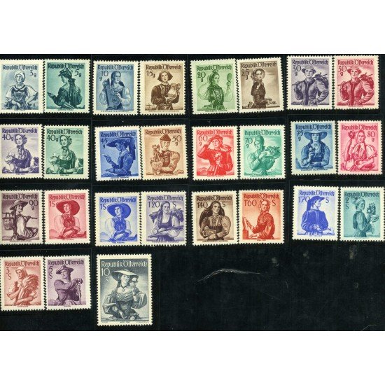 Österreich Austria 738A/54A - 1936 Obras costumbres regionales diversas-Lujo