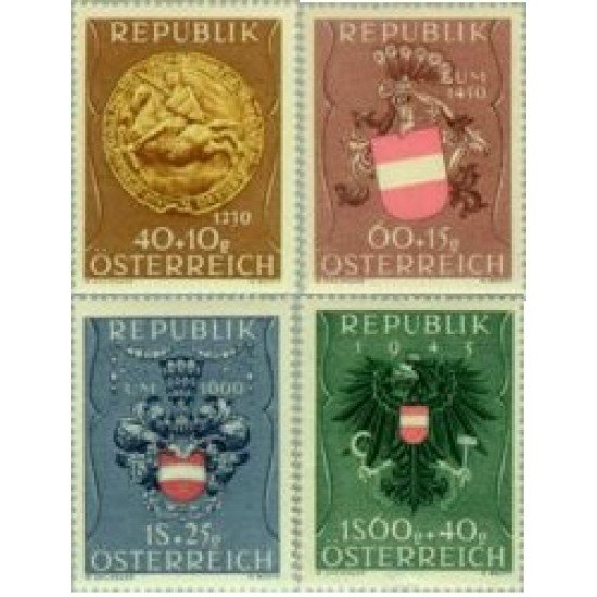 Österreich Austria - 773/76 - 1949 Por los prisioneros de guerra Lujo