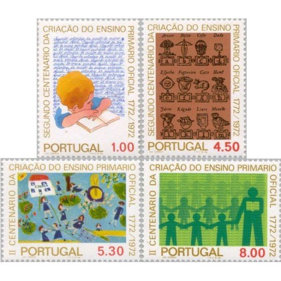 Portugal - 1196/99 - 1973 Bicentenario de la enseñanza privada oficial Lujo Portugal - 1196/99 - 1973 Bicentenario de la enseñanza privada oficial Lujo