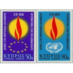 Chipre - 297/98 - 1968 Año inter. de los derechos humanos Lujo