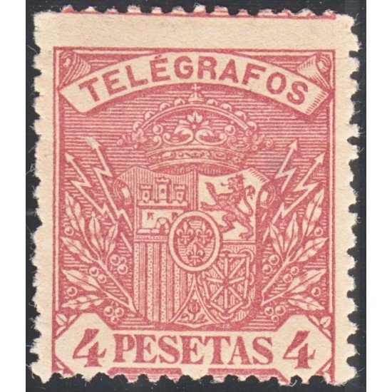 España Spain Telégrafos 37 1901 Escudo de España Coat of Spain MH España Spain Telégrafos 37 1901 Escudo de España Coat of Spain MH