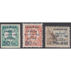 España Spain Canarias 11/13 1937 Canarias a Franco MNH España Spain Canarias 11/13 1937 Canarias a Franco MNH