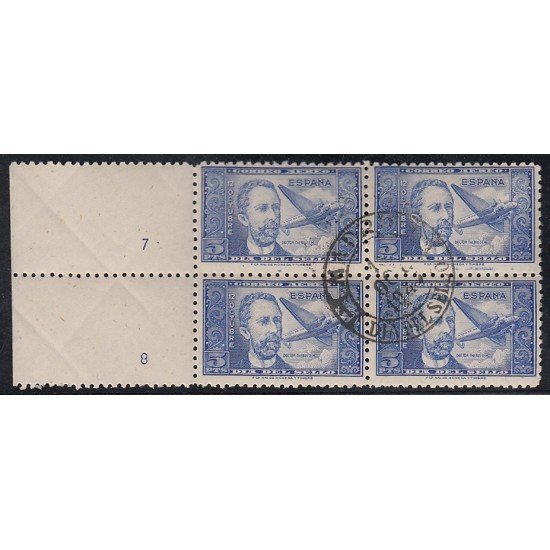 España Spain 983 Bl.4 1944 Dr. Thebussem Avión MNH