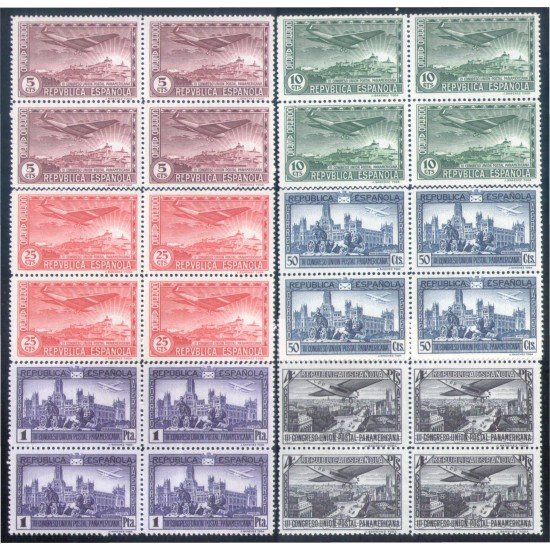 España Spain 614/19 Bl.4 1931 Unión Postal Panamericana MNH