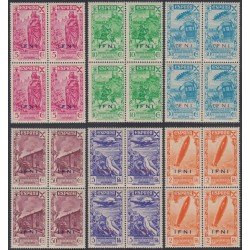 Ifni Beneficencia 7/12 B-7/12 Bl.4 1943 Histotia del correo MNH Ifni Beneficencia 7/12 B-7/12 Bl.4 1943 Histotia del correo MNH