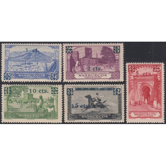 Marruecos Morocco 162/66 1936 Paisajes Landscapes MNH 