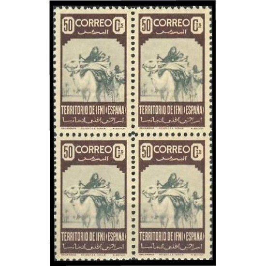 Ifni 36 Bl.4 1947 Fauna Camello Camel MNH 