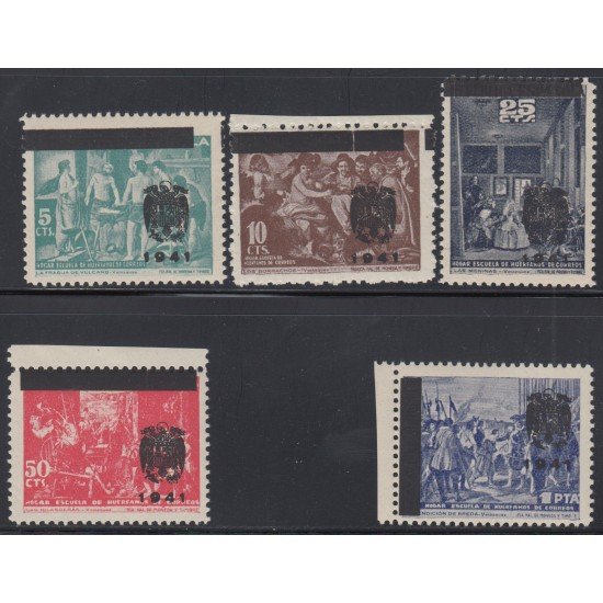 España  Beneficencia NE 35/39 1941 Pinturas Velazquez MNH 