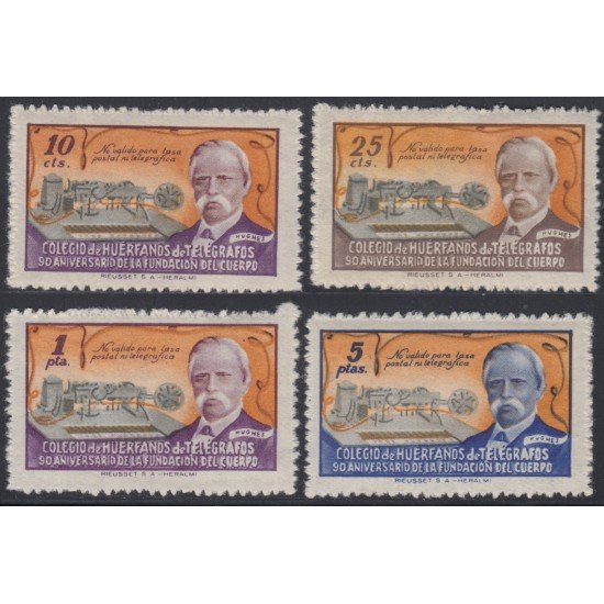 España Spain Beneficencia Huérfanos de Telégrafos 30/33 90º Aniverario MNH España Spain Beneficencia Huérfanos de Telégrafos 30/33 90º Aniverario MNH