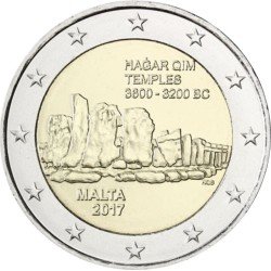 Malta 2017 2 € euros conmemorativos Templos de Hagar Qim Malta 2017 2 € euros conmemorativos Templos de Hagar Qim