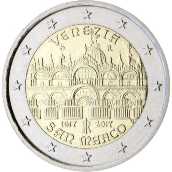 Italia 2017 2 € euros conmemorativos Basílica de San Marcos Italia 2017 2 € euros conmemorativos Basílica de San Marcos
