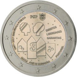 Portugal 2017 2 € euros conmemorativos 150 Años Policía Portugal 2017 2 € euros conmemorativos 150 Años Policía