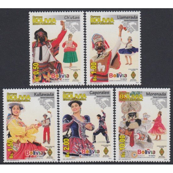 Bolivia 1466/70 2012 Danzas Patrimoniales MNH