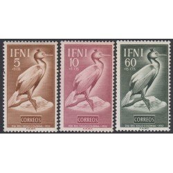 Ifni 83/85 1952 Día del Sello Fauna Ave Bird  MNH